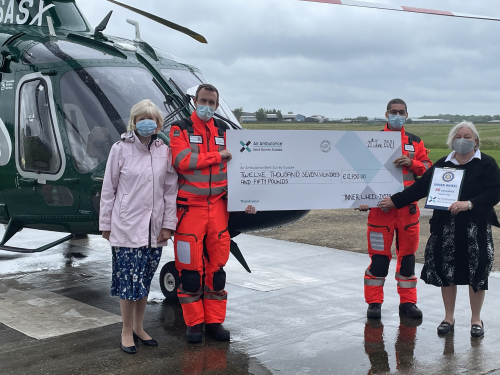 Air Ambulance Cheque handover