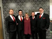 Lizs friend Angela with The Opera Boys