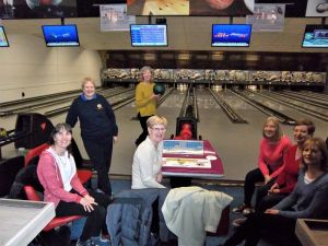 Janet about to bowl