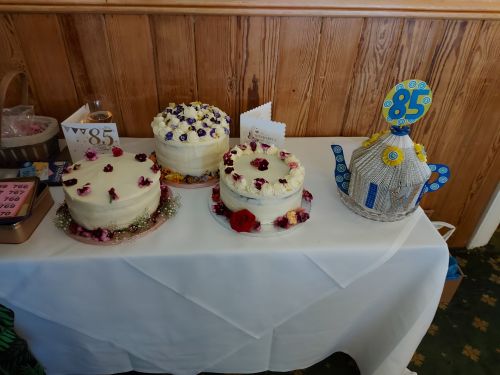 Cakes on display