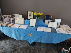 Canterbury's 100th Anniversary table at lunch