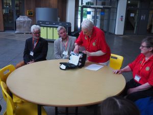 Demonstrating the kits at Charles Darwin School