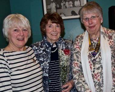 New member Enid Collie is welcomed to the Club New member Enid Collie is welcomed to the Club