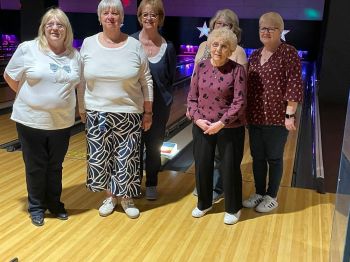 IW Sheppey taking part in the bowling competition IW Sheppey taking part in the bowling competition