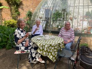 Italianate Glasshouse cream tea with President Iris 