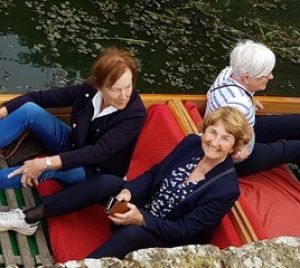 Swedish Ladies in a punt at Leeds Castle