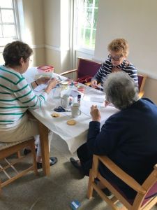 members making cards