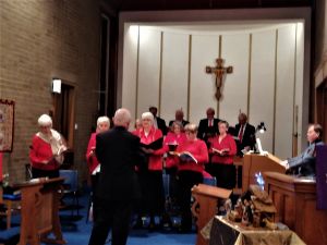 choir singing at the Carol Service