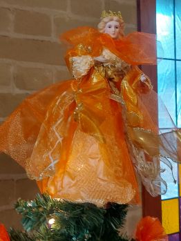 The Orange the World angel on the tree The Orange the World angel on the tree